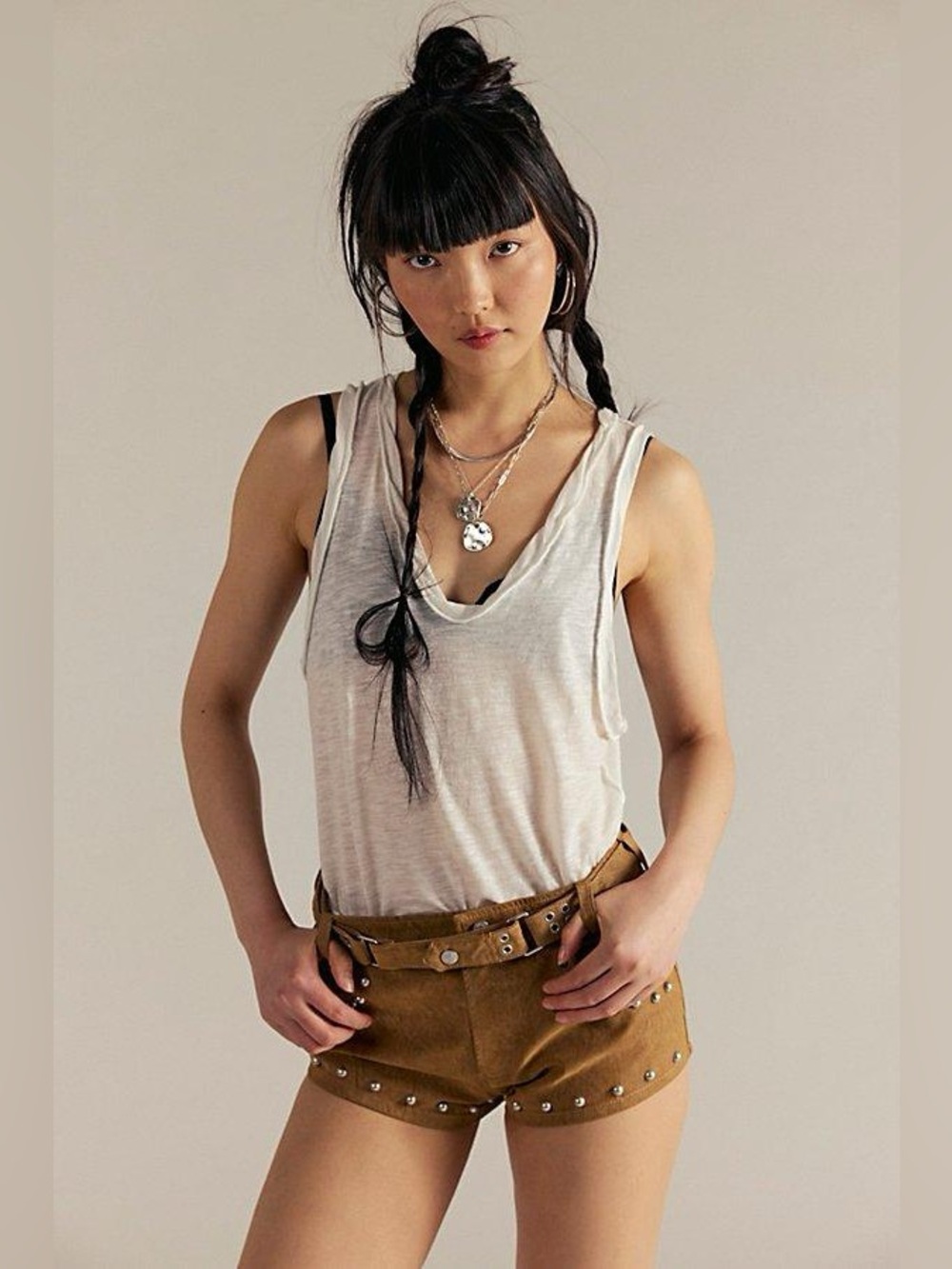 We The Free The Cool Kid Suede Micro Shorts - Picture 2 of 8